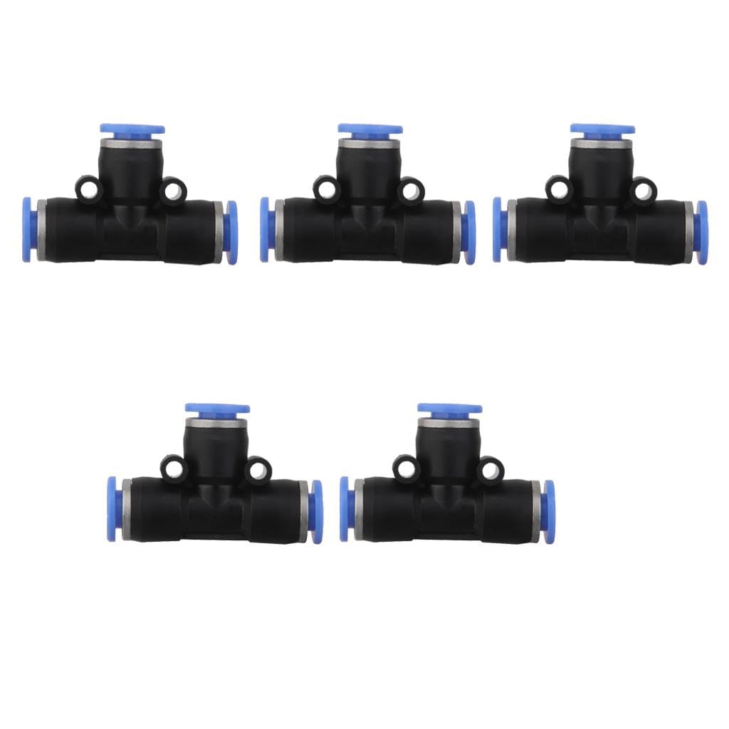5 Pcs 6mm to 6mm T Shape One Touch Fittings Push in Quick Connectors-picture-10