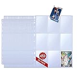 PERFORMORE 25 Pack of 9-Pocket Trading Card Binder Sleeves for 3 Ring Binders | Yugioh, Baseball, Pokemon, Sports Card Page Protector Sheets | Plastic Top Loader Pages