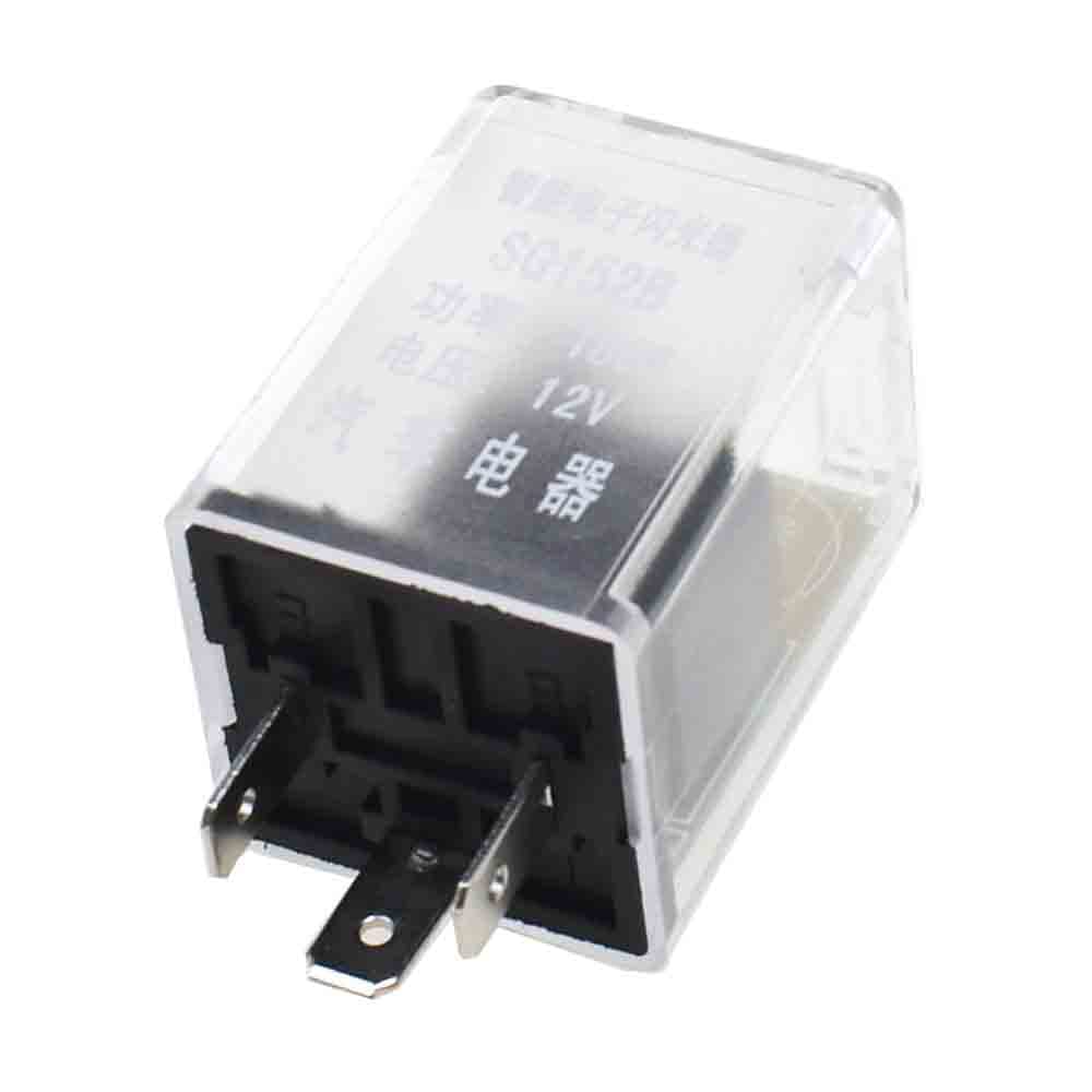 Car Bike Motorcycle 3-pin Electronic 12V 24V 135W Flasher Relay Fix for Turn Signal Hyper Flashing Blinker LED Light (12V-152B)