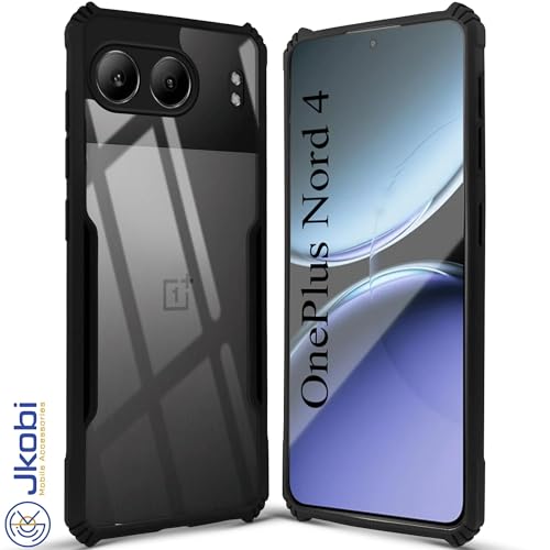 Image of Jkobi Back Case Cover for Oneplus Nord 4 (Shockproof with Polycarbonate Clear Panel | Professional Black)