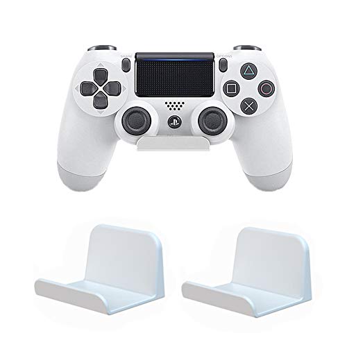 ForBEST 2 Pack PS4 PS5 Controller Wall Mount Headphone Stand Headset Holder Hook Stand for Gaming Controller, Cables, Gamepad, Umbrella, Bag, Backpack (White)