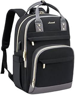 LOVEVOOK Laptop Backpack for Women, 15.6 inch Laptop Rucksack Bags with Laptop Compartment, School Computer Backpacks Anti-theft with Lock for University College Travel Red