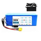 WVGFAUXA Pacco Batteria al Litio, Pacco Batteria al Litio di Grande capacità 36V 10s4p 100Ah 20000W con BMS, Batteria con Spina XT60(60Ah)