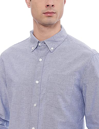 Image of Marks & Spencer Mens Solid Polyester Blend Collared Neck Regular Fit Easy Iron Shirt (Pack of 2)