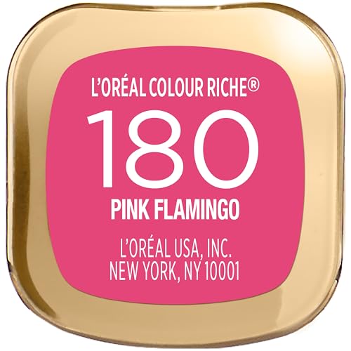 Image of L'OREAL PARIS Colour Riche Satin Lipcolour, Pink Flamingo [180], 1 Count