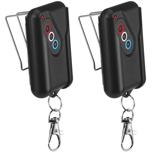 Kingdder 2 Pcs Garage Door Remote Compatible with Guardian 2211-l 3 Button Garage Door Remote Transmitter 303mhz/390mhz Gate Opener with Keychain and Base