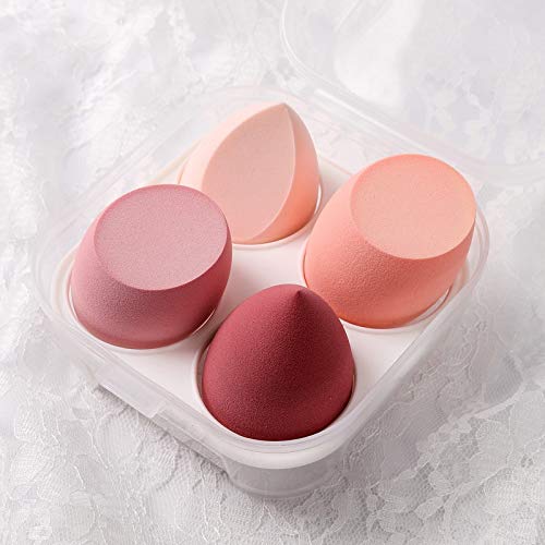 YOSUNL 4PCS Dry and Wet Use Makeup Sponge Set, Beauty Blender,Makeup Sponges for Liquid,Powder, Cream, Multi- Makeup Egg Set Makeup Sponges With Gift Box