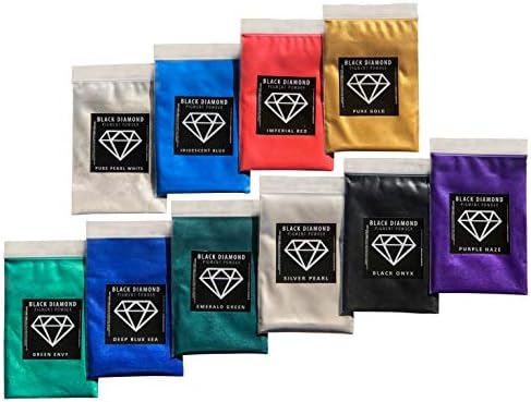 Epoxy Resin Dye – Mica Powder Black Diamond Pigments® Variety Pack 4 (10 Colors) Pure, 2TONE Series Variety Pigment Packs (Epoxy,Paint,Color,Art)