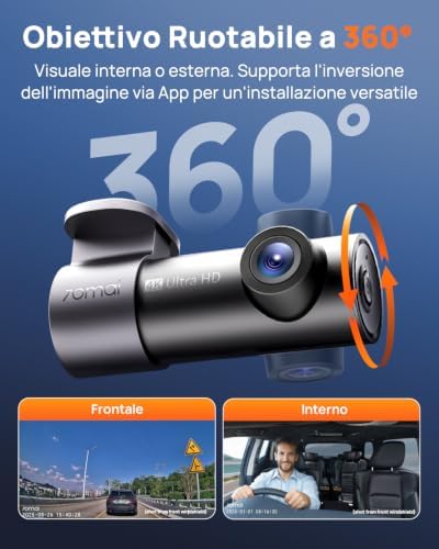 【70mai Dash Cam Auto M310 Plus 4K + UP06 Kit di Cablaggio】 - 5