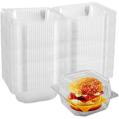 JEUIHAU 200 PCS Clear Cake Slice Boxes Cover