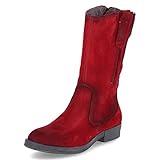 cowboy stiefelette damen Weicher Gehcomfort camel active Damen Step 73 Cowboystiefel, Rot (Dk.Red 2), 42 EU