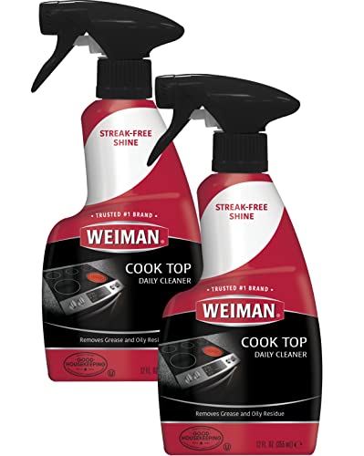 Weiman Cooktop Daily Cleaner & Polish For Ceramic, Glass, Induction Stovetops - 2 Pack #TOP3
