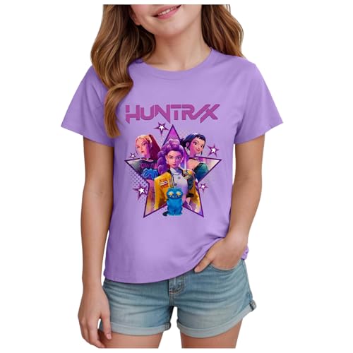 Camiseta KPOP para niñas, Moda Anime con Estampada de Demon músic...
