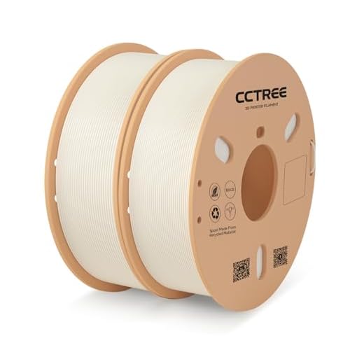 CCTREE PLA 3D Printer Filament 1.75mm,Neatly Wound 2KG PLA Filament White Bundle (2 Rolls x 1kg) Accuracy +/- 0.02mm,High Speed PLA for Fast Printing Fit Most FDM 3D Printers