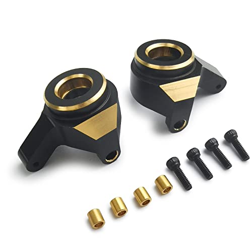 MORLORDY 2Pcs RC Brass Front Steering Knuckles for 1/24 RC Crawler Car SCX24 Upgrades Accessories,...