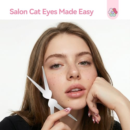 Image of SAVILAND Cat Eye Magnet For Nails: 7 PCS Nail Magnet Guides for CatEye Magnet Gel Nail Polish Scissor-Shaped French Cat-Eye Effect Heart Magnet for Cat Eye Gel Polish Beginners Home Gift