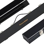 POWERGLIDE Snooker Pool or Billiard Cue Case | Attaché Style | Padded, Protective Lining | Reinforced Handle | Chalk Section | for 3/4-Jointed Cue