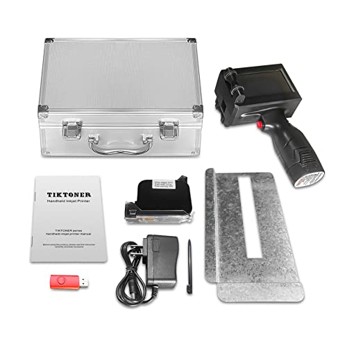 Tiktoner 127T1 Handheld Inkjet Printer 4.3 Inch Touch Screen Quick-Drying Ink Cartridge Inkjet Coding Portable Handheld Printer For Barcode Batch Number Code Date Label Logo Qrcode (25 Languages) #TOP5