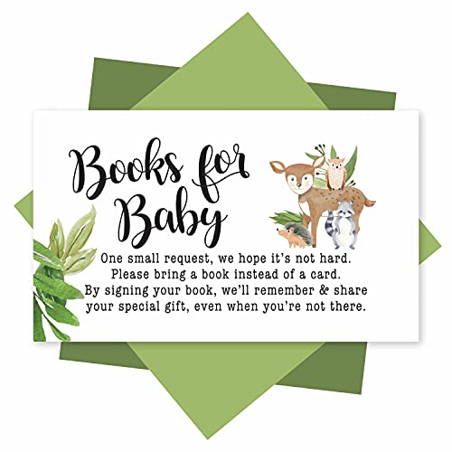 Livres pour cartes de demande de fête prénatale 25 inserts Woodland