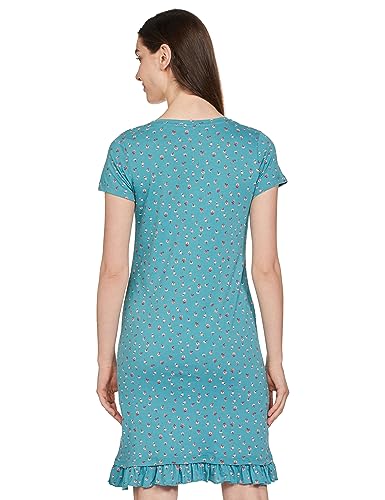Image of Amazon Brand - Eden & Ivy Women's Cotton Knee Length Casual Nightgown (ENISS22WSPDR109 Grey 1 S)