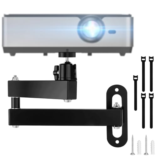 KXVXXV Wandhalterung Beamer Halterung Wand Beamerhalterungen Multi-Winkel Verstellbare Metall Projektor Ständer mit 1/4-Zoll-Schraubschnittstelle Gelenkarm Halterung