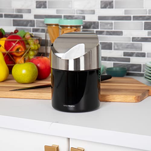 Caneca de basura pequeña rectangular acero inoxidable 1.5 L set 2 miniatura 4