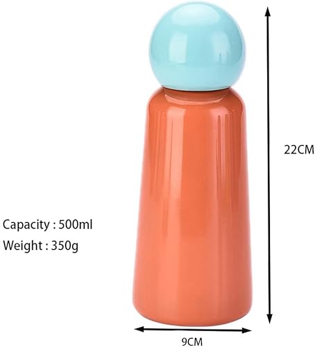 Miniatura 2 de Botella de agua de acero inoxidable de 17 onzas de aproximadamente 16.9 fl oz, botella de agua aislada al vacío, botella de agua de metal para