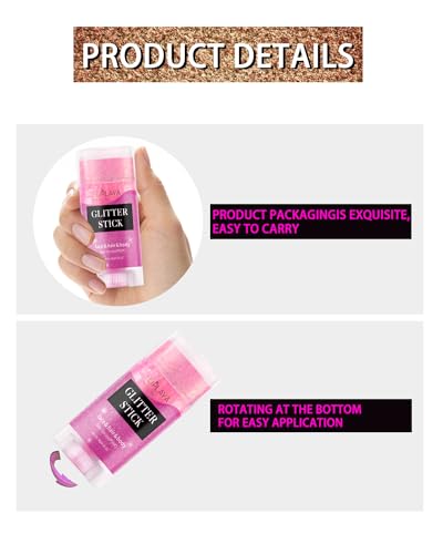 Blue Body Glitter Stick,Holographic Sequins Paint Sparkling Face Glitter for Women Face/Body/Hair/Eyes/Lip Glitter Makeup.