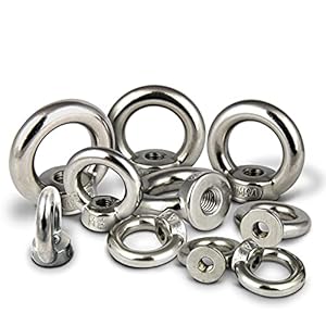 Protech 10 Stück Ringmuttern 582-A2-M16