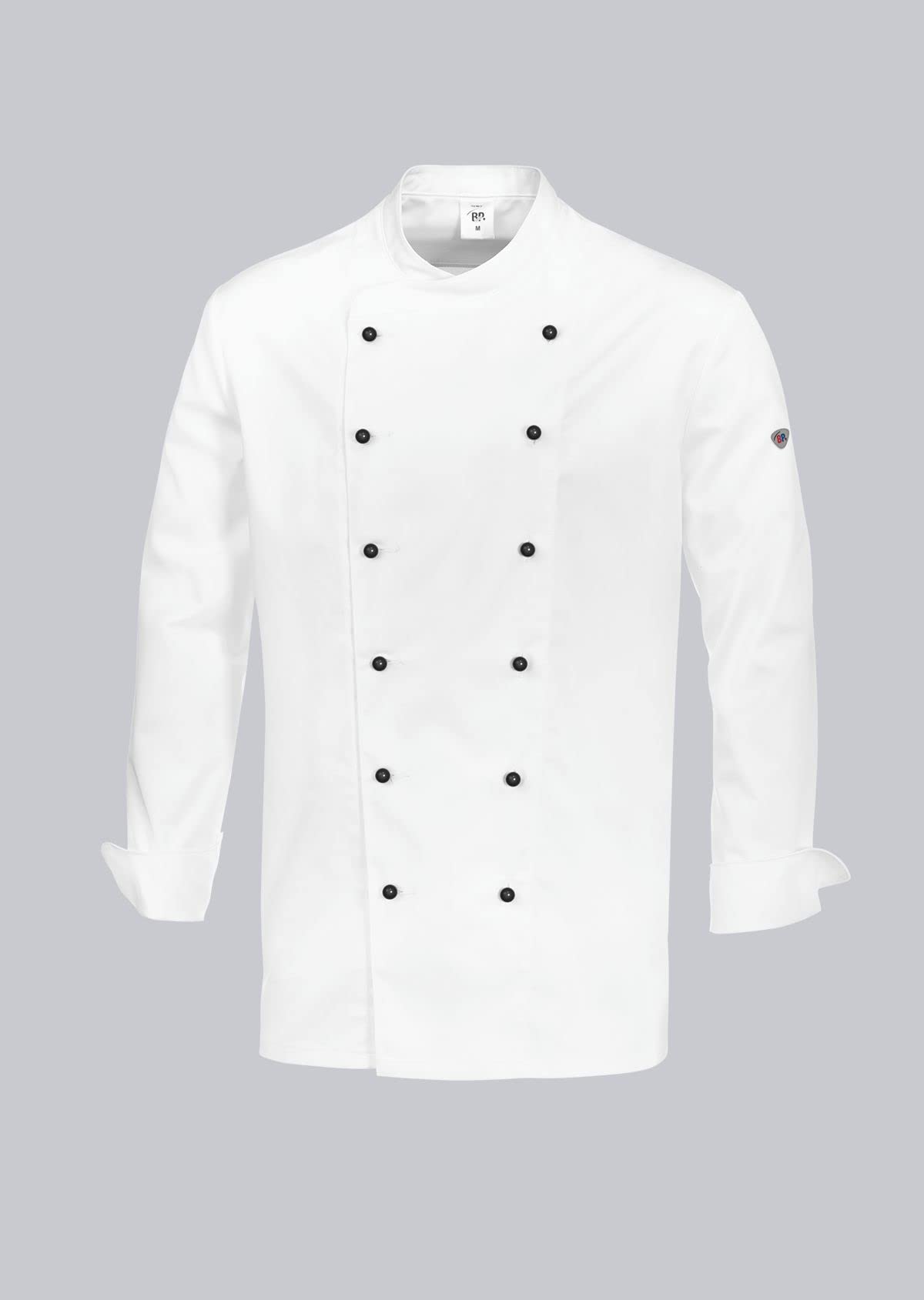 BP 1504-684-21-3XL Kochjacke mit separat mitgelieferter Brusttasche, 1/1 Ärmel mit Manschetten, 200,00 g/m² Stoffmischung mit Stretch, weiß, 3XL