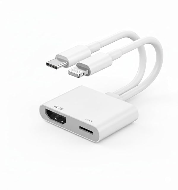 [MFi Certified] USB-C and Lightning to HDMI Adapter for iPhone, 4K@60Hz Sync Screen Apple to Digital AV Adapter with 100W Charging Port for iPhone 17/16/15/iPad/MacBook to HDTV/Projector/Monitor by LTDNB - Image 2