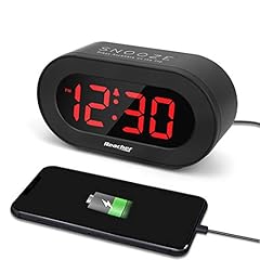REACHER Small LED Digital Alarm Clock with Simple Operation, Full Range Brightness Dimmer, USB REACHER Small LED Digital Alarm Clock with Simple Operation, Full Range Brightness Dimmer, USB item