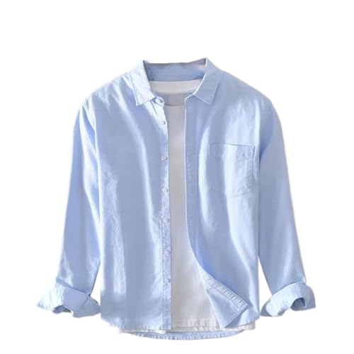 Chemise Oxford homme WOLONG manches longues style au quotidien