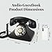MCHEETA Audio Guest Book Wedding Phone, Wireless Audio Guestbook Phone, Assemble & Reusable Voicemail Recording for Weddings, Graduation Parties and Banquets, Alternative Retro Style Gifts (Black)