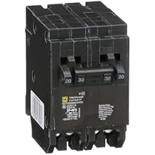 Square D - HOMT2020230CP Square D Homeline, Double Pole Combination Tandem Circuit Breaker, Black