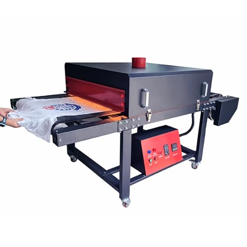US Stock New Conveyor Dryer for Screen Printing, Screen Print Dryer Conveyor 220V 4800W IR Conveyor Tunnel Dryer with 6.56ft Long x 25.6in Belt, Conveyor Belt Dryer for Screen Printing
