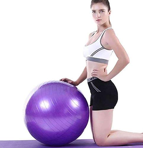Mr. Gadget Solution&reg; 75cm ANTI BURST YOGA EXERCISE GYM PREGNANCY SWISS FITNESS ABS BALL + PUMP- PURPLE