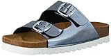 Modischer Pantolette Lico BIOLINE CHIC Damen Pantoletten, Silber, 38 EU