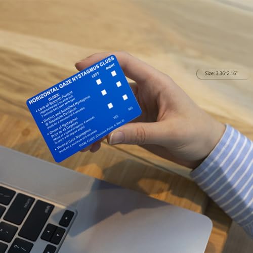 Cartes de liste de contrôle NHTSA SFST HGN métal double jeu bleu rigide