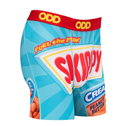 Odd Sox Men's Gift Idea Novelty Underwear Boxer Briefs, Skippy Label3