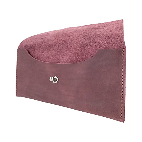 Image of Hide & Drink, Long Utility Pouch, Stylish Wallet for Carrying and Storing Cash, Clutch Bag, Full Grain Leather, Handmade, Sangria