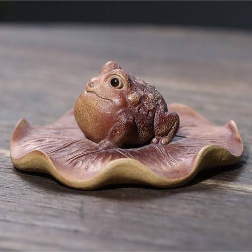 Théière grenouille en sable violet et support couvercle Kung Fu - 8
