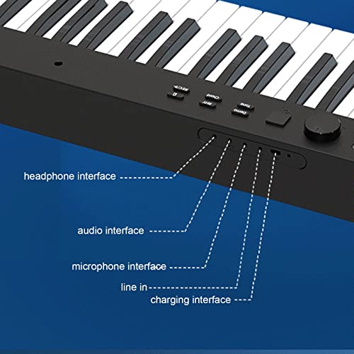 Clavier de piano pliable portable 88 touches pleine taille pondérée Home Piano numérique Support MIDI/Buletooth Piano électrique avec écran LCD, adaptateur secteur, pédale de sustain for adultes début - Les Beatles, Paul McCartney, John Lennon, RIngo Starr, George Harrison Clavier de piano pliable portable 88 touches pleine taille pondérée Home Piano numérique Support MIDI/Buletooth Piano électrique avec écran LCD, adaptateur secteur, pédale de sustain for adultes début – Image 6