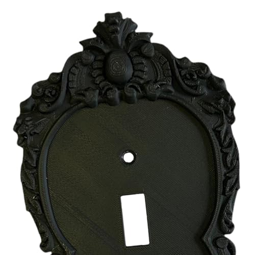 Placa de pared decorativa y cubierta de interruptor de luces retro negro para diseño interior 5