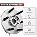 PEYU 4WD 515036 Front Wheel Hub and Bearing Assembly Compatible for Cadillac Escalade EXT, for Chevy Avalanche 1500, for Express 2500, for Silverado 1500, for GMC Savana 1500 6Lugs W/ABS
