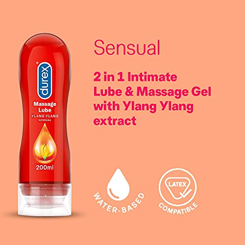 Image of Durex Play Lubricant Gel, Cheeky Cherry - 50 ml & Durex Play Massage 2in1 Sensual - 200 ml