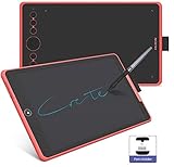 11 teclas Express Personalizadas y 1 botón Clear-all: las teclas Express en el lateral para dibujar (área activa: 9 x 5.6 pulgadas) se pueden personalizar a través del controlador Huion. El botón Borrar todo está en el otro lado para borrar todas las marcas de toda el área de trabajo (10.2 x 6.2 pulgadas). Una batería de celda de moneda CR2025 que viene con la tableta de escritura LCD Inspiroy Ink H320M admite que el botón funcione durante 1-2 años, borrándose más de 50000 veces.