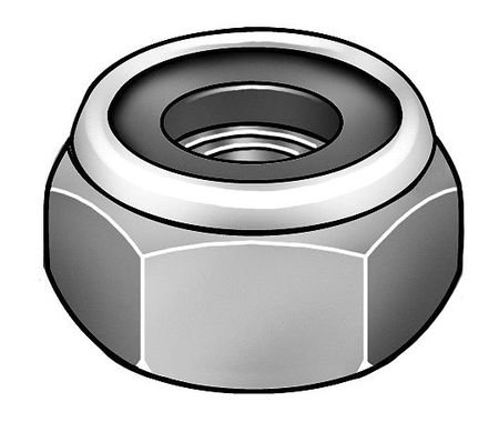 #4-40 Grade 2 Zinc Plated Finish Steel Tooth Washer Lock Nut, 100 pk.