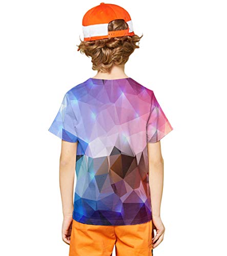 Image of LAIDIPAS Boys Girls 3D Graphic T-Shirt Short Sleeve Tops Tees 6-16 Years | Kids Crewneck Shirts, Vibrant Color, Lightweight and Quick Dry, Trendy Outfits for School, Parties, vacation and Daily Wear