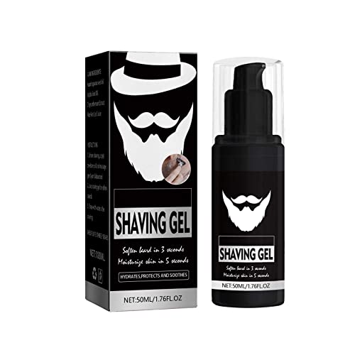 Deep Cleaning Shaving Gel For Men Shaving Softening Beard Mild And Refreshing Facial Care 50Ml Sweet Savings And Things Storefront (White, One Size) #TOP5